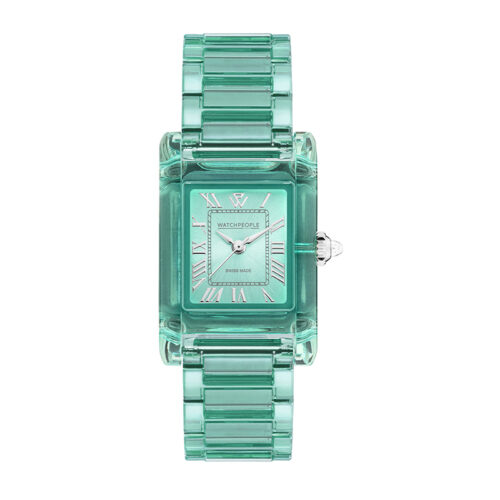 WP6 -700695- Clear - Shiny - Turquoise - 23x34mm